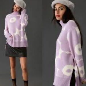Marimekko Chic Lavender Patterned Sweater size large